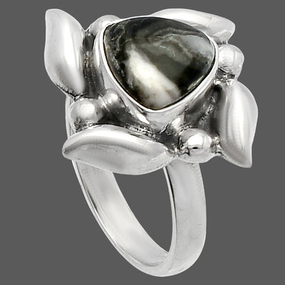 Natural Mexican Cabbing Fossil Ring size-6 R-1125 SDR229630