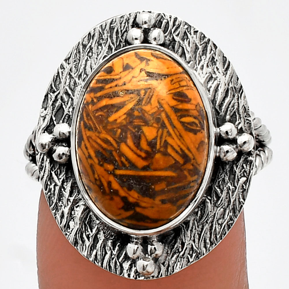 Coquina Fossil Jasper - India Ring size-8 R-1722 SDR229866