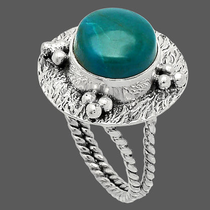 Natural Azurite Chrysocolla Ring size-7 R-1722 SDR229880