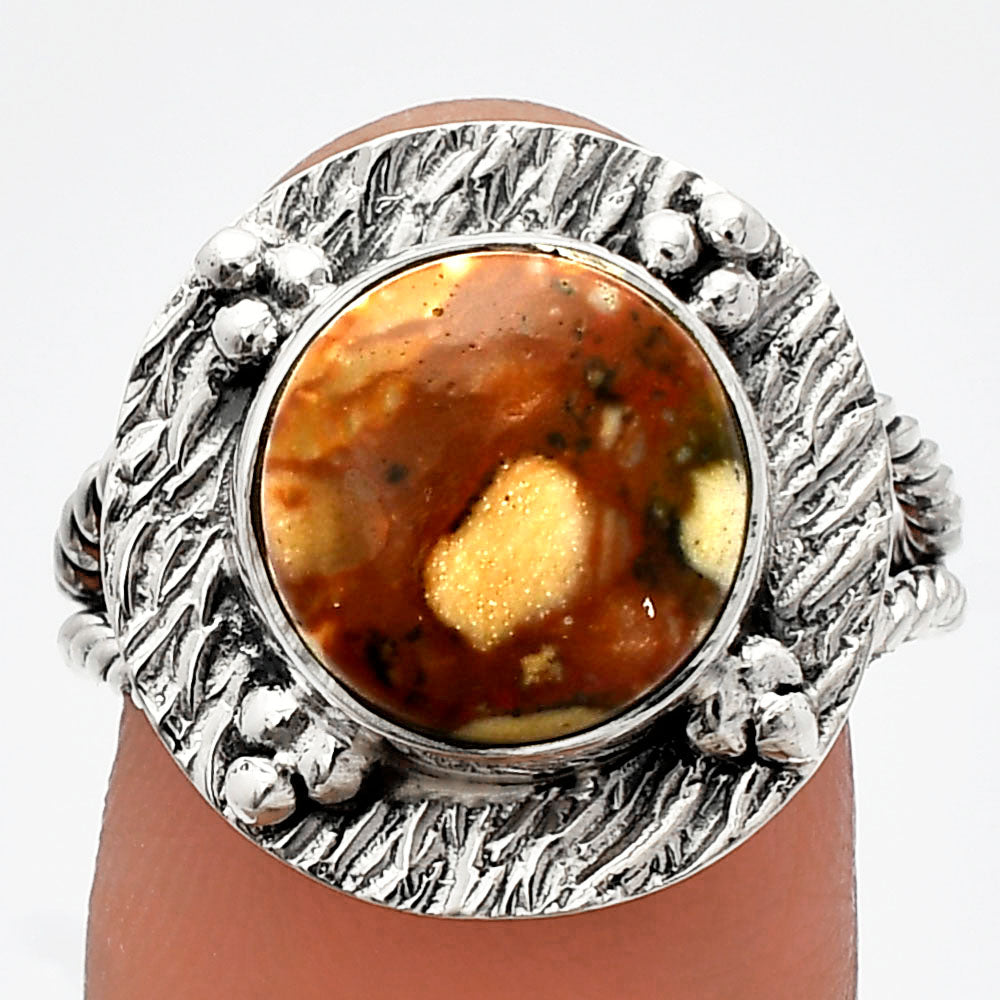 Natural Rocky Butte Picture Jasper Ring size-8 R-1722 SDR229929