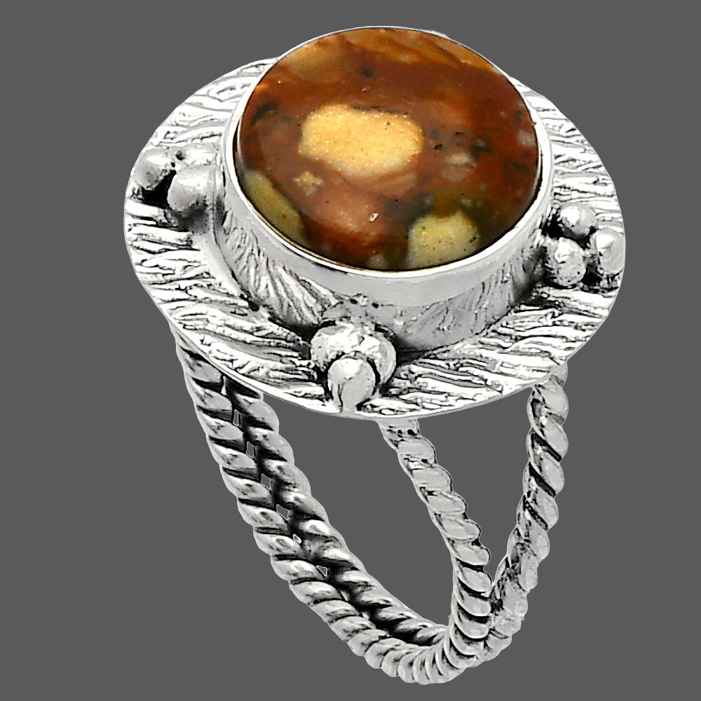 Natural Rocky Butte Picture Jasper Ring size-8 R-1722 SDR229929