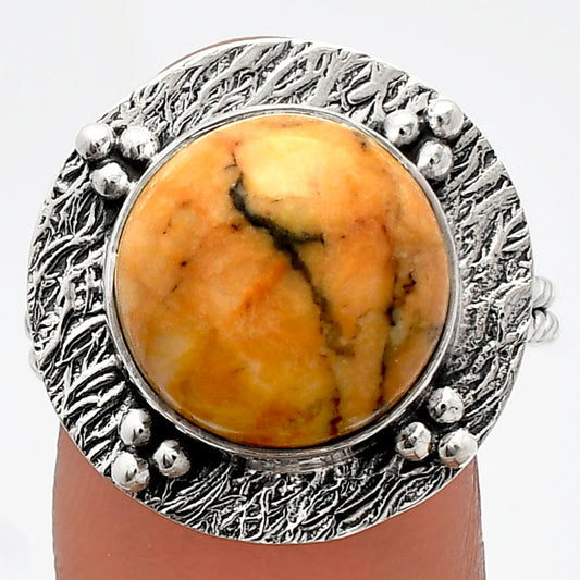 Natural Honey Dendritic Opal Ring size-9 R-1722 SDR229935