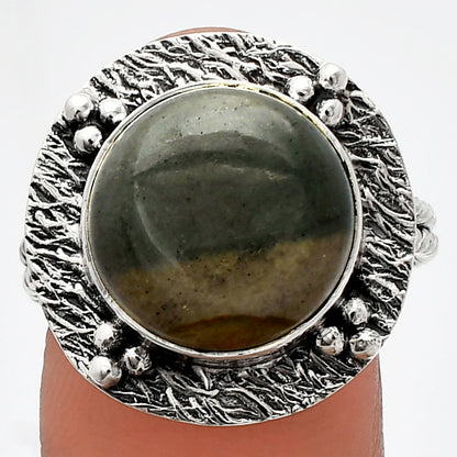 Natural Polygram Jasper Ring size-9 R-1722 SDR229939
