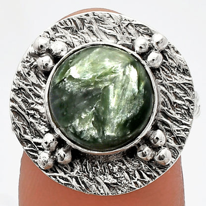 Natural Russian Seraphinite Ring size-7 R-1722 SDR229940