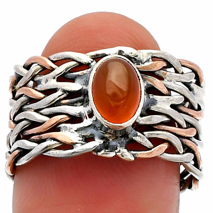 Two Tone - Natural Carnelian Ring size-7.5 R-1589 SDR230023