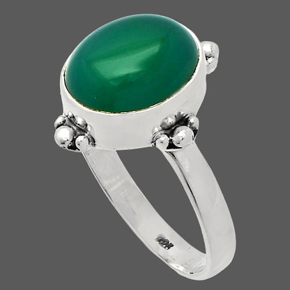 Natural Green Onyx Ring size-9.5 R-1119 SDR230060