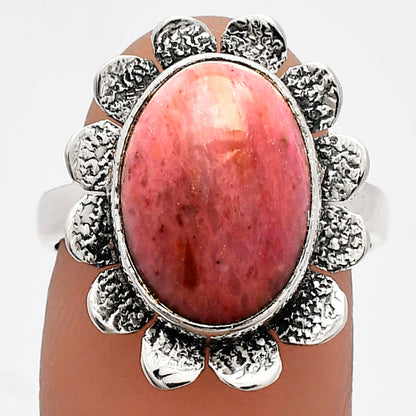 Natural Pink Tulip Quartz Ring size-7.5 R-1241 SDR230072