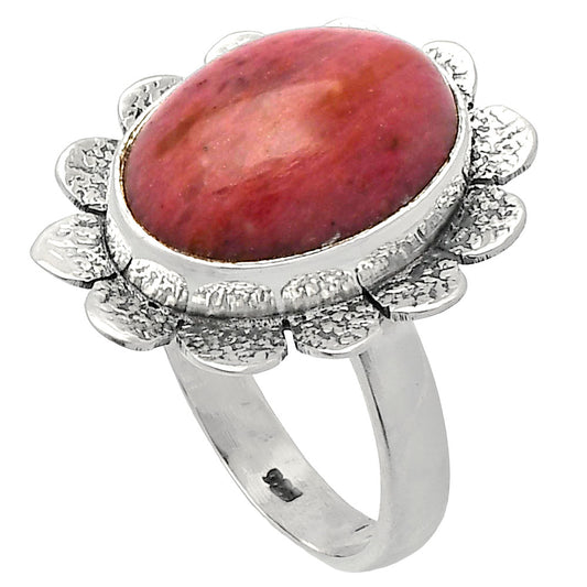 Natural Pink Tulip Quartz Ring size-7.5 R-1241 SDR230072