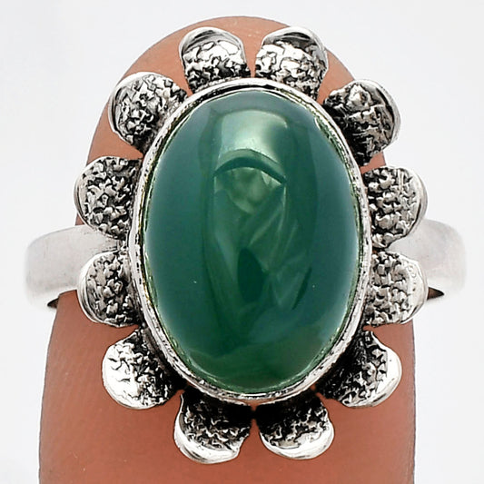 Natural Green Onyx Ring size-8.5 R-1241 SDR230074
