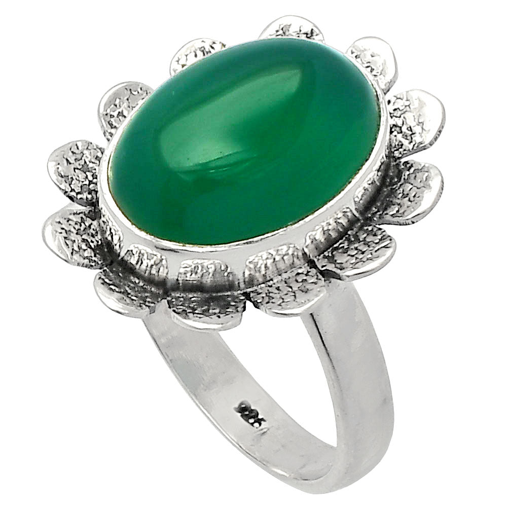 Natural Green Onyx Ring size-8.5 R-1241 SDR230074