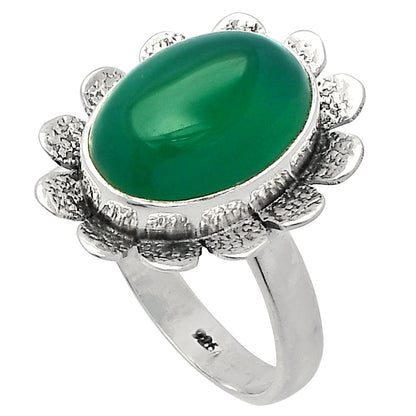 Natural Green Onyx Ring size-8.5 R-1241 SDR230074