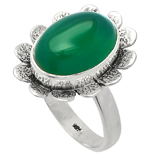 Natural Green Onyx Ring size-8.5 R-1241 SDR230074