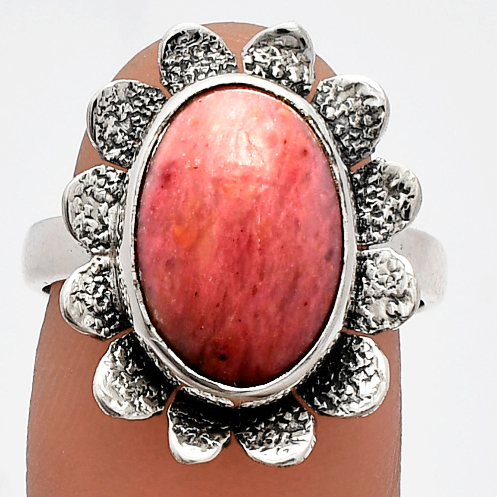 Natural Pink Tulip Quartz Ring size-7.5 R-1241 SDR230075