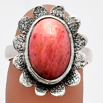 Natural Pink Tulip Quartz Ring size-7.5 R-1241 SDR230075