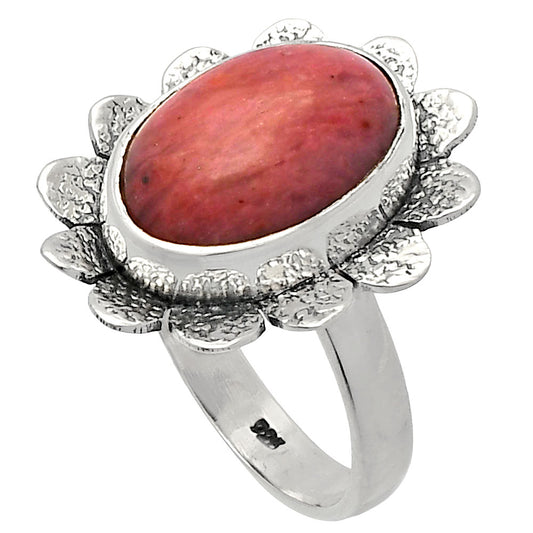 Natural Pink Tulip Quartz Ring size-7.5 R-1241 SDR230075