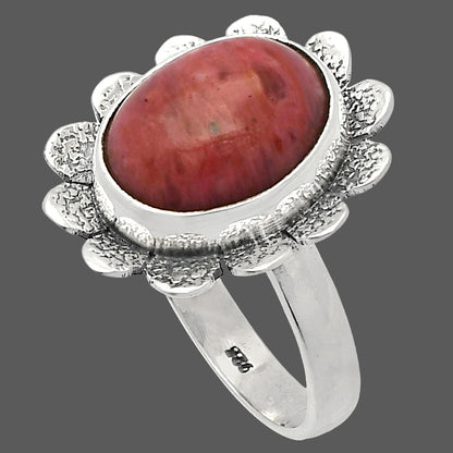 Natural Pink Tulip Quartz Ring size-8 R-1241 SDR230076