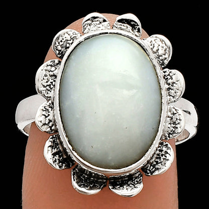 Natural White Opal Ring size-8.5 R-1241 SDR230086