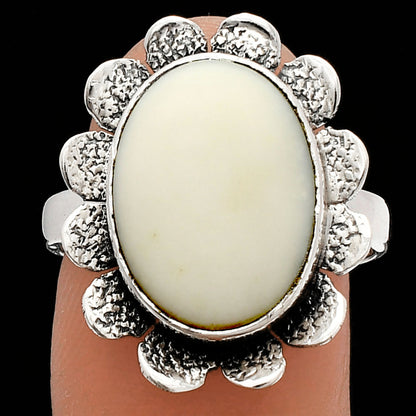 Natural White Opal Ring size-8.5 R-1241 SDR230088