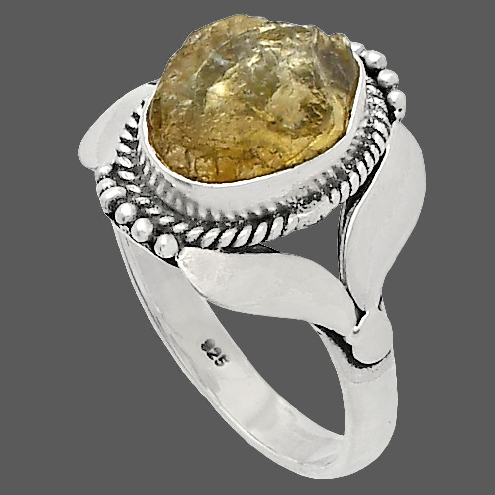 Natural Rare Kornerupine Rough Ring size-8 R-1387 SDR230129