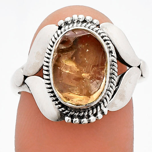 Natural Rare Kornerupine Rough Ring size-8.5 R-1387 SDR230130