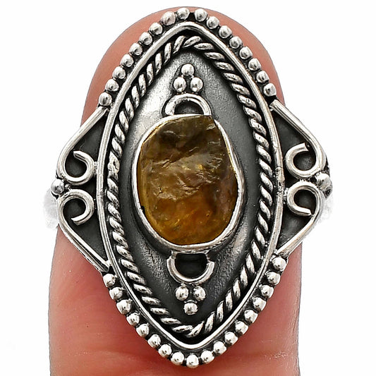 Natural Rare Kornerupine Rough Ring size-8 R-1557 SDR230201