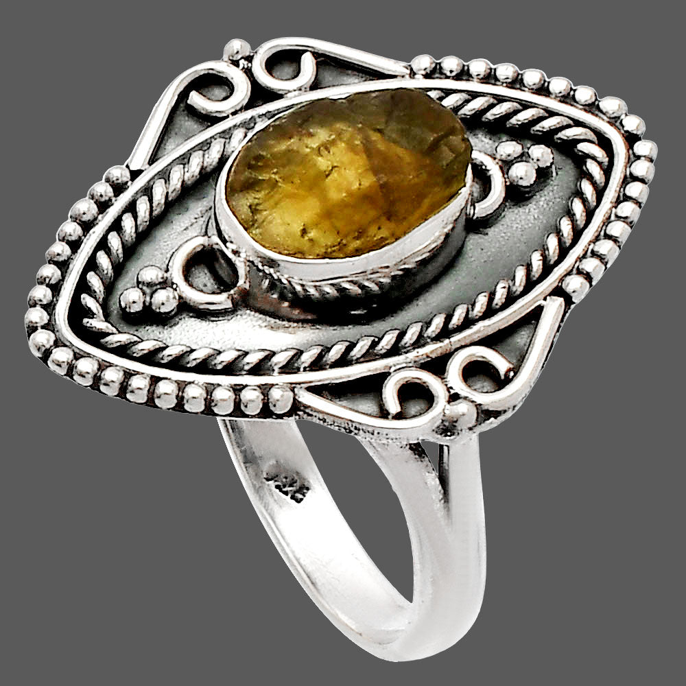 Natural Rare Kornerupine Rough Ring size-8 R-1557 SDR230201