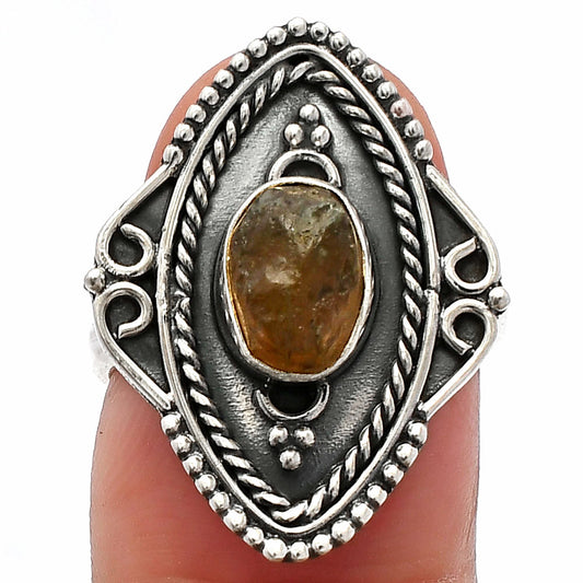 Natural Rare Kornerupine Rough Ring size-7.5 R-1557 SDR230204