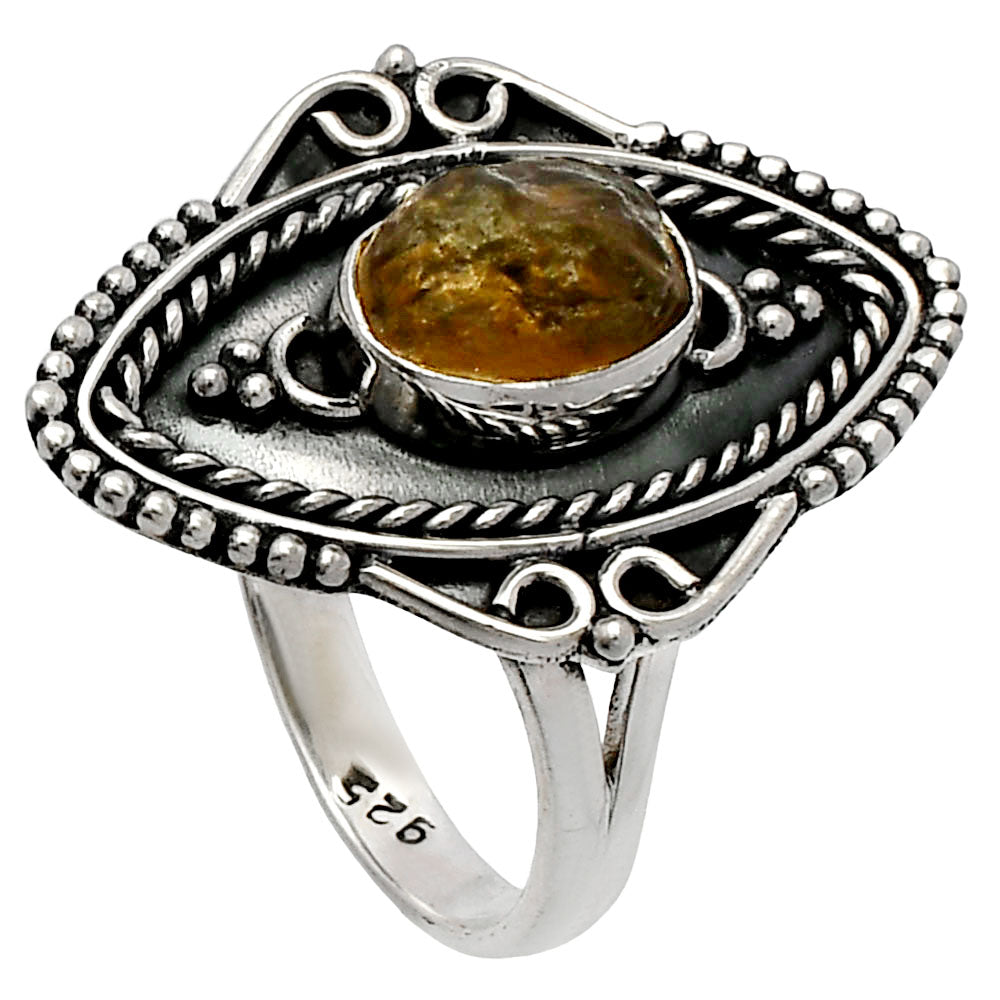 Natural Rare Kornerupine Rough Ring size-7.5 R-1557 SDR230204