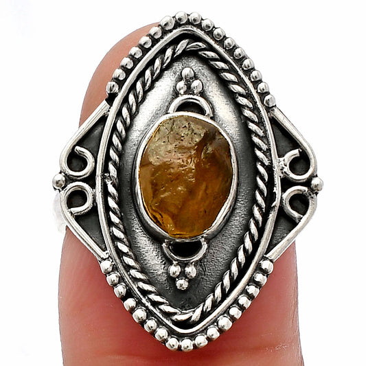 Natural Rare Kornerupine Rough Ring size-6.5 R-1557 SDR230206