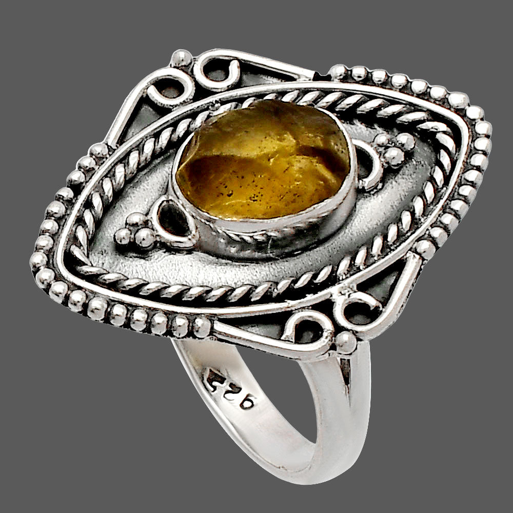 Natural Rare Kornerupine Rough Ring size-6.5 R-1557 SDR230206