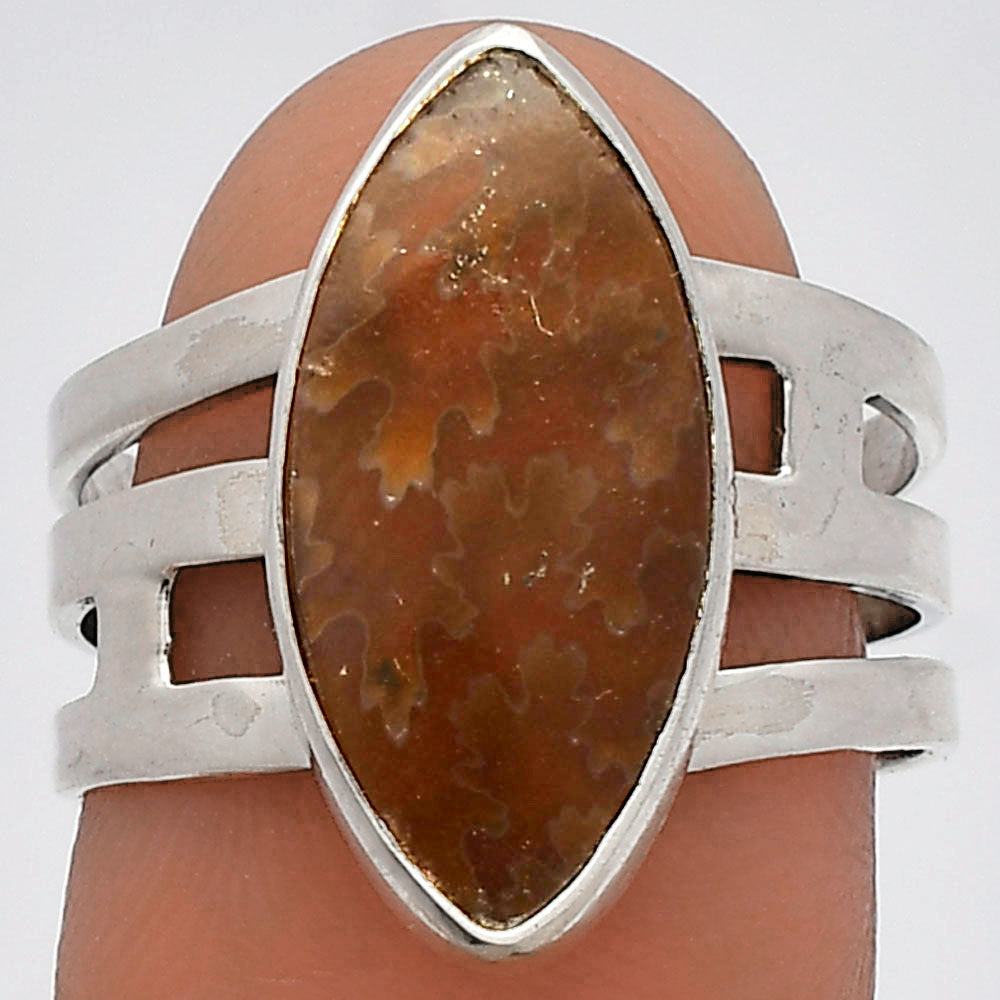 Sutured Ammonite - Madagascar Ring size-7.5 R-1400 SDR230321