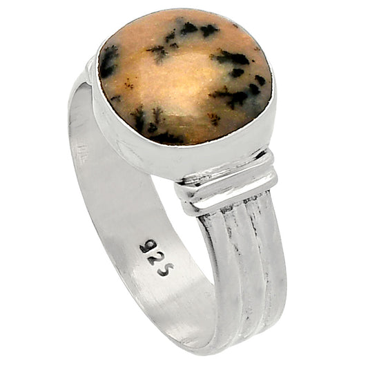 Natural Russian Honey Dendrite Opal Ring size-8 R-1470 SDR230325