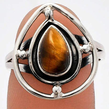 Natural Tiger Eye - Africa Ring size-7.5 R-1446 SDR230343