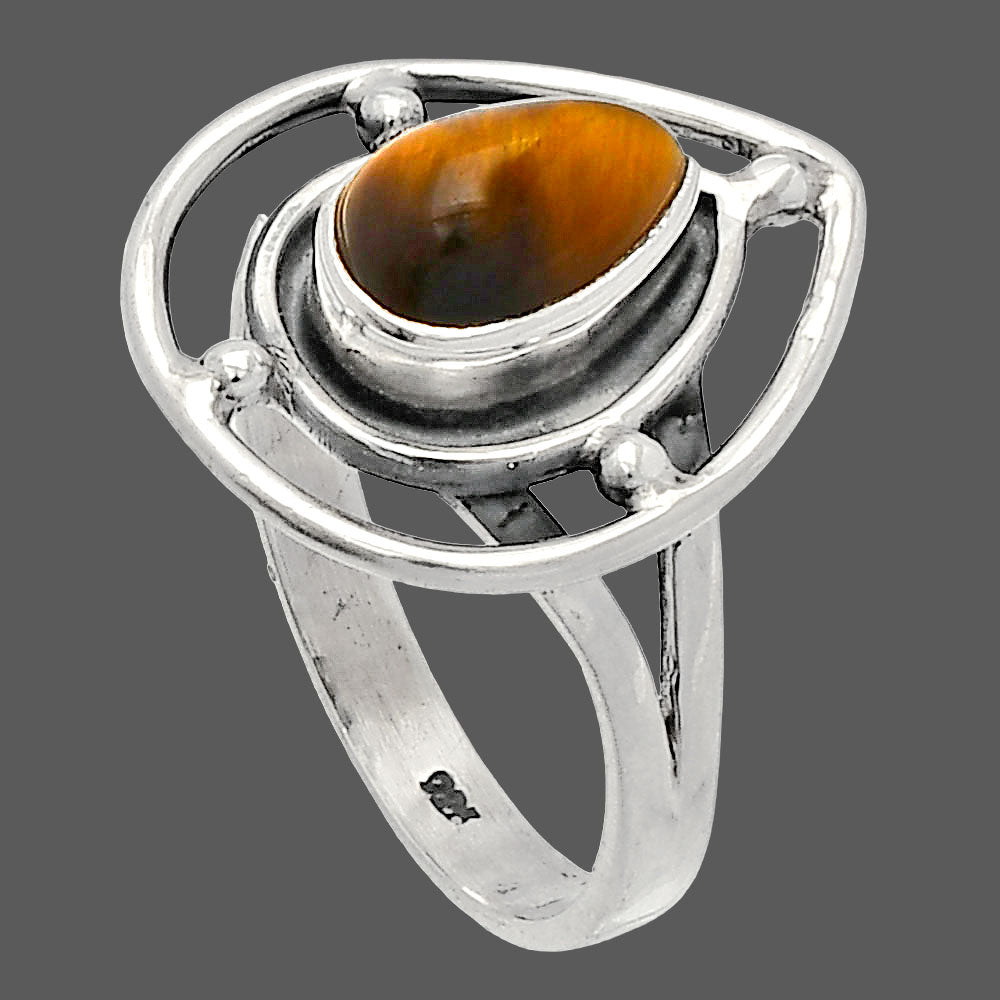 Natural Tiger Eye - Africa Ring size-7.5 R-1446 SDR230343
