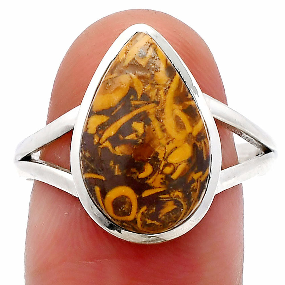 Coquina Fossil Jasper - India Ring size-9.5 R-1005 SDR230364