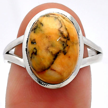Natural Honey Dendritic Opal Ring size-9 R-1005 SDR230365