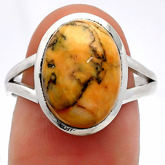 Natural Honey Dendritic Opal Ring size-9 R-1005 SDR230365