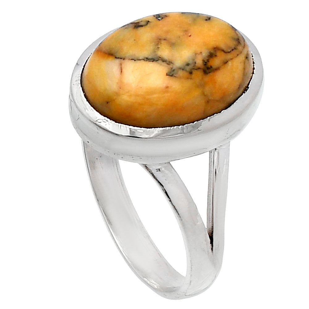 Natural Honey Dendritic Opal Ring size-9 R-1005 SDR230365