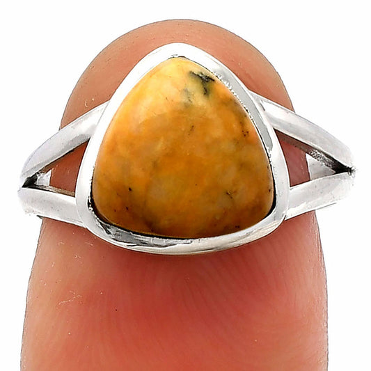 Natural Honey Dendritic Opal Ring size-7 R-1005 SDR230366