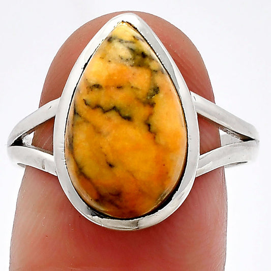 Natural Honey Dendritic Opal Ring size-9 R-1005 SDR230407