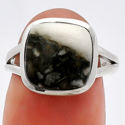 Natural Mexican Cabbing Fossil Ring size-7 R-1005 SDR230409