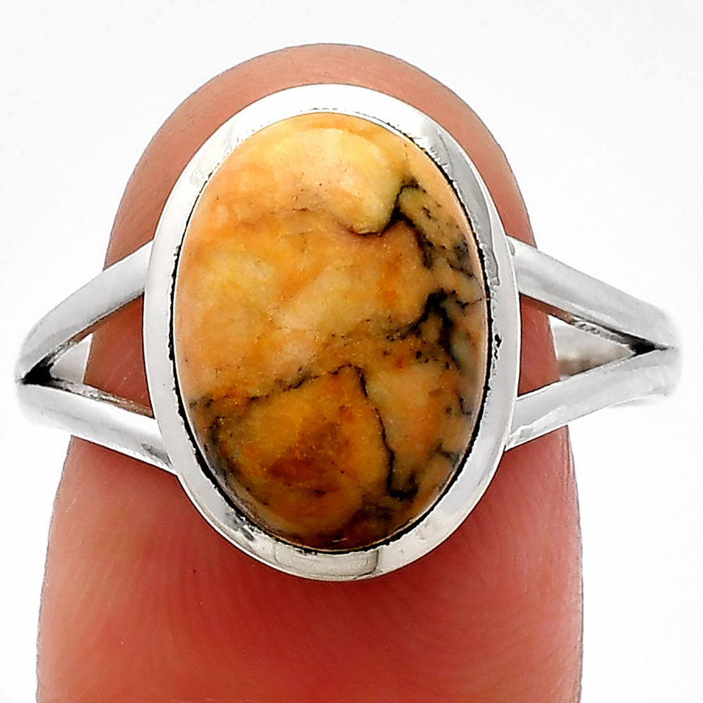 Natural Honey Dendritic Opal Ring size-9.5 R-1005 SDR230420