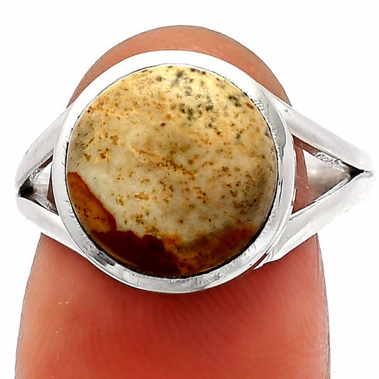Natural Picture Jasper Ring size-8 R-1005 SDR230421