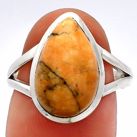 Natural Honey Dendritic Opal Ring size-8 R-1005 SDR230459