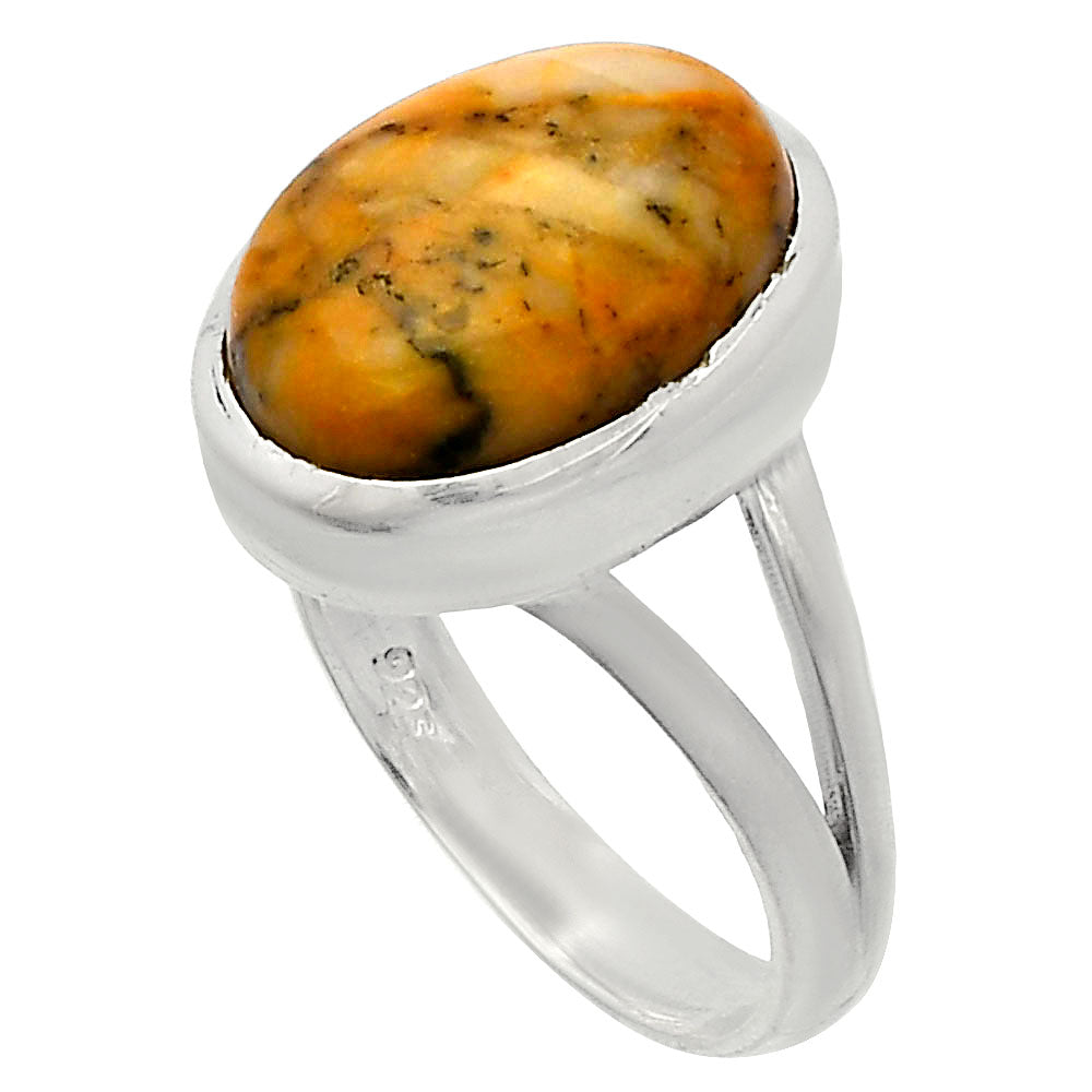 Natural Honey Dendritic Opal Ring size-7 R-1005 SDR230470