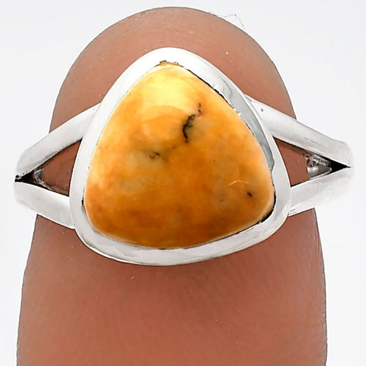 Natural Honey Dendritic Opal Ring size-7 R-1005 SDR230487