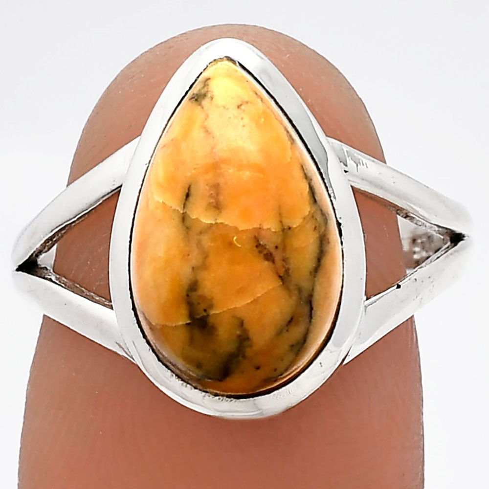 Natural Honey Dendritic Opal Ring size-8 R-1005 SDR230489