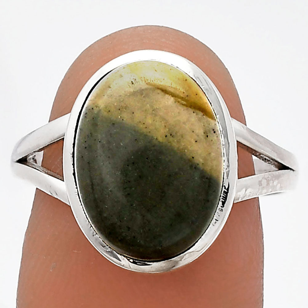 Natural Polygram Jasper Ring size-9 R-1005 SDR230508