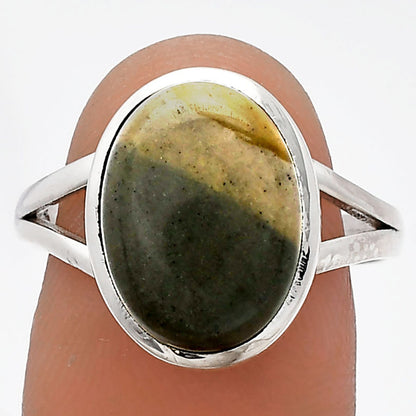 Natural Polygram Jasper Ring size-9 R-1005 SDR230508