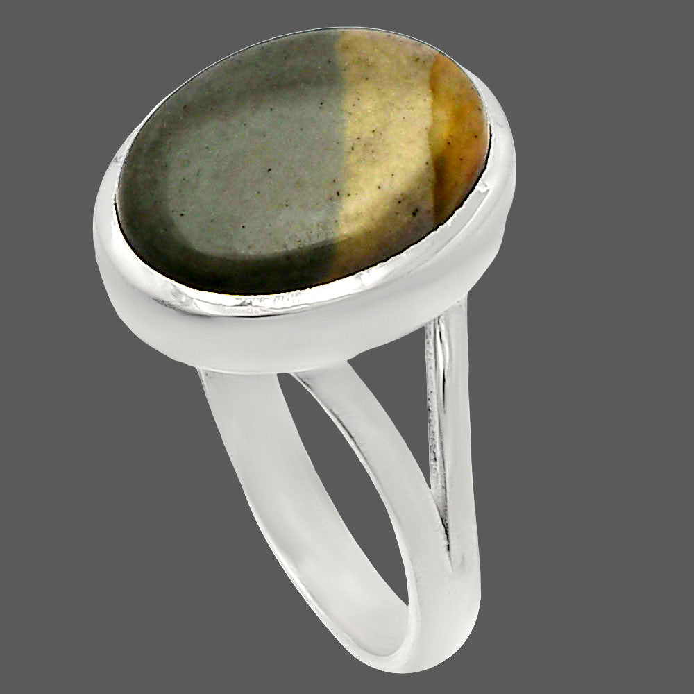 Natural Polygram Jasper Ring size-9 R-1005 SDR230508